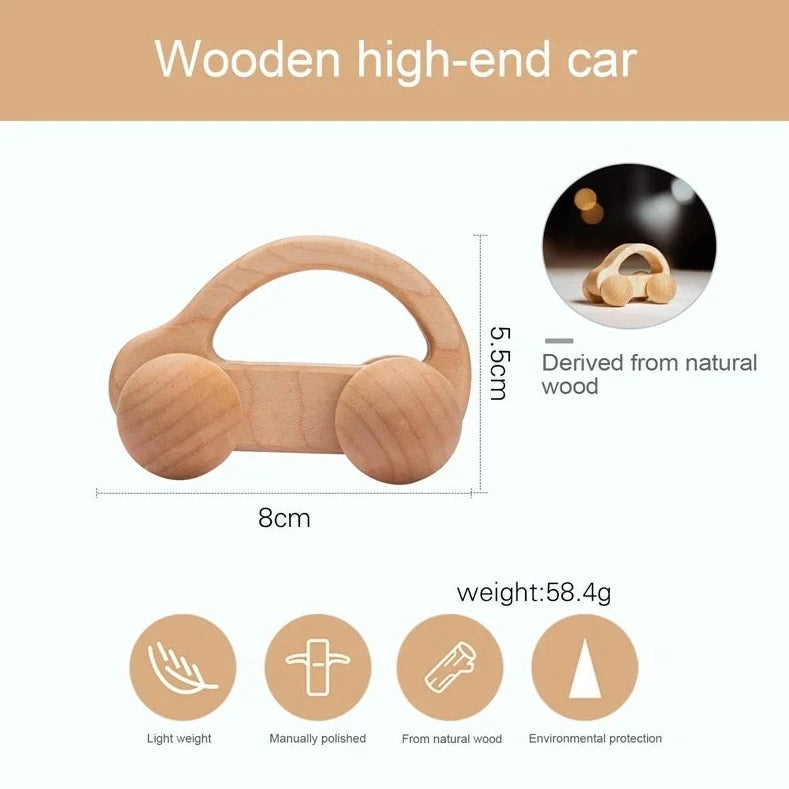 Baby 3pcs Wooden Car Sets | Oliver & Company Montessori Toys
