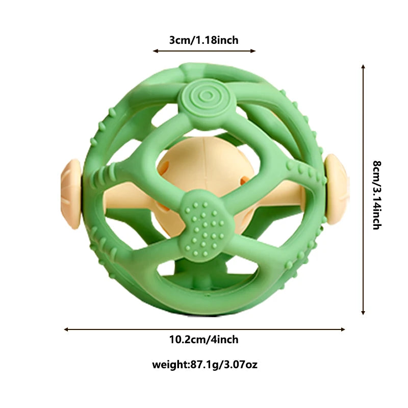 Textured Silicone Rattle Ball