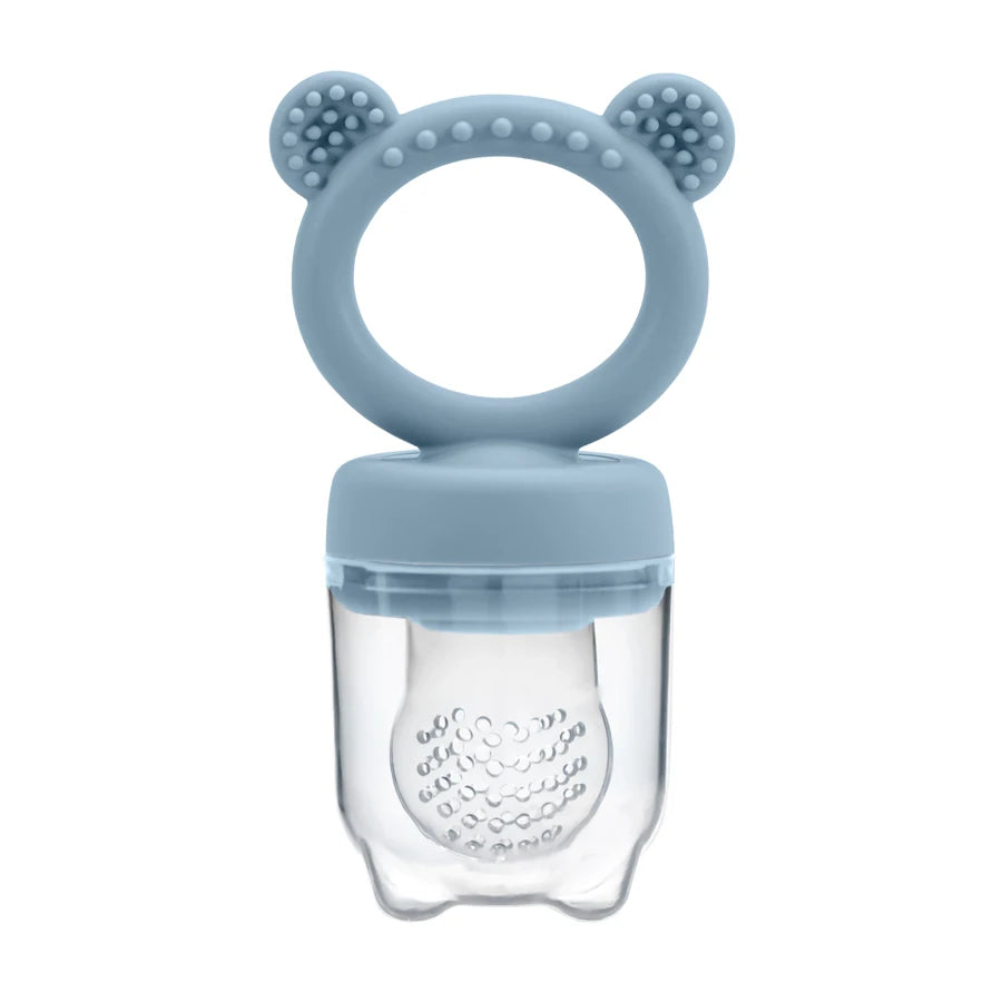 Dusty blue bear silicone fresh food feeder