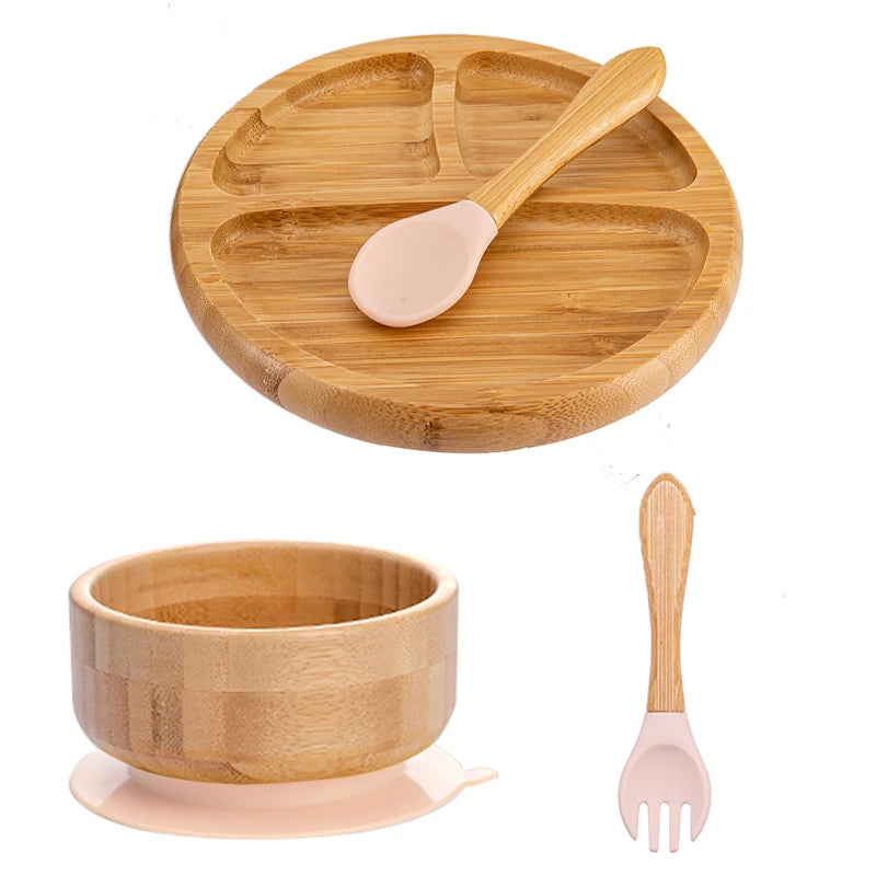 Baby Bamboo Suction Plate & Bowl Set