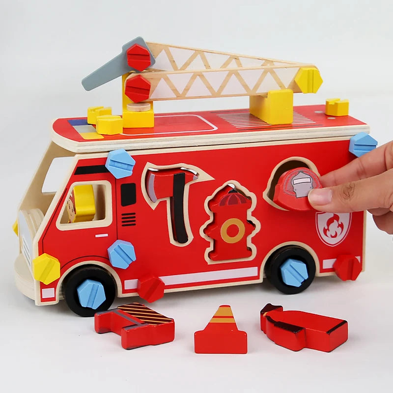 Wooden Tool Bench Vehicle Set Assembly Toy
