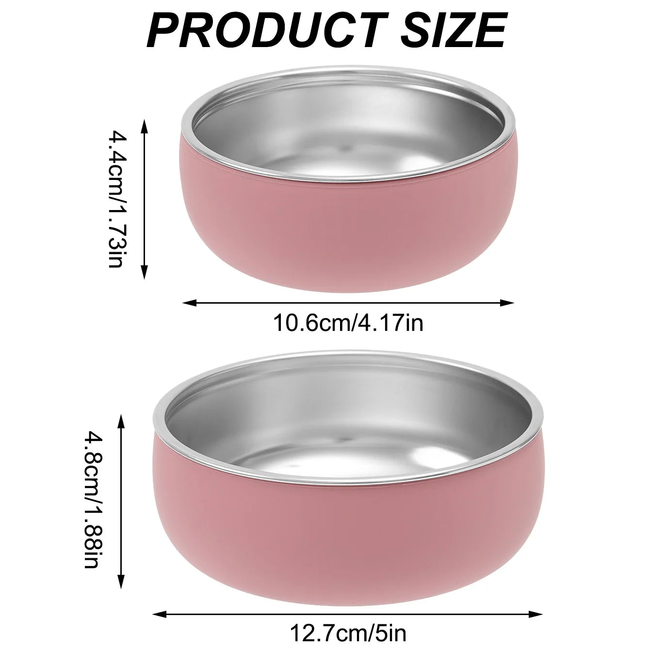 2-Piece Stainless Steel Bowl Set with Detachable Silicone Bases | Oliver Montessori Toys
