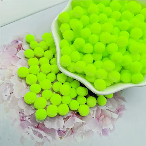 500/2000Pcs Mixed Color Fluffy Soft Colored Pompoms for Crafts