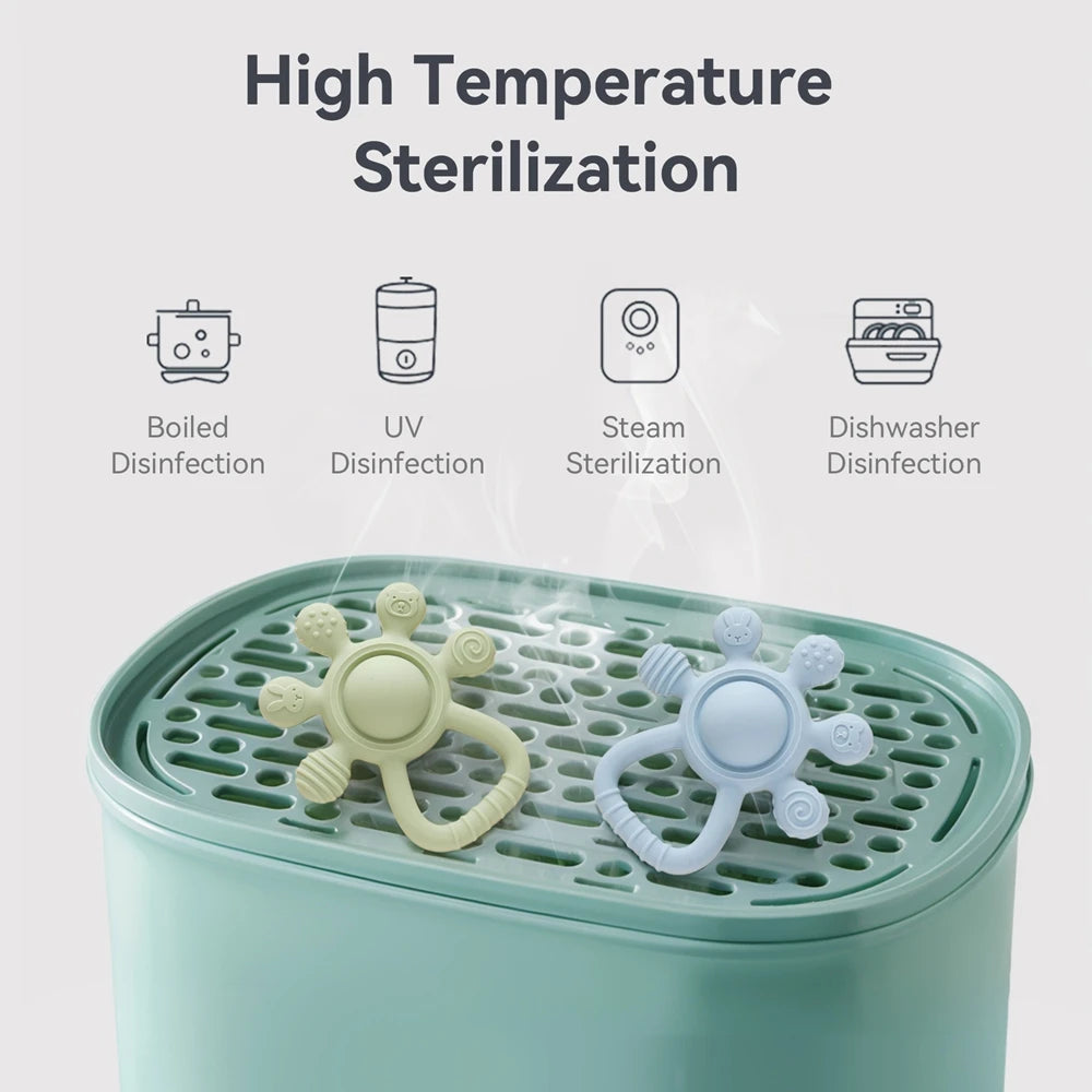 Silicone Teether Rattle & Hand Bell