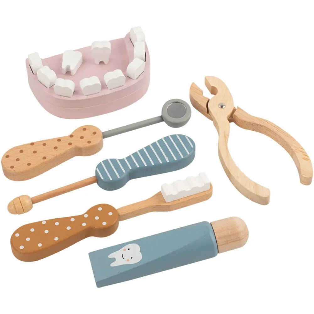 Wooden Dental Pretend Play Set | Oliver Montessori Toys