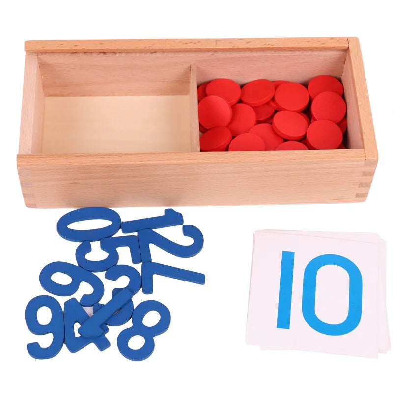 Wooden Number Counting Discs Math Game | Oliver Montessori