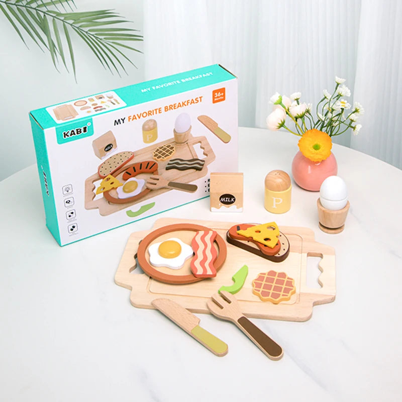 Wooden Kitchen Pretend Play Sets– Montessori Tableware & Cooking Toys