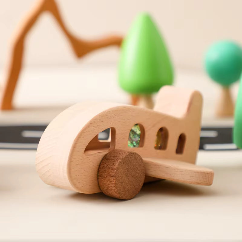 Montessori Wooden Plane Rattle Toy | Oliver and Company