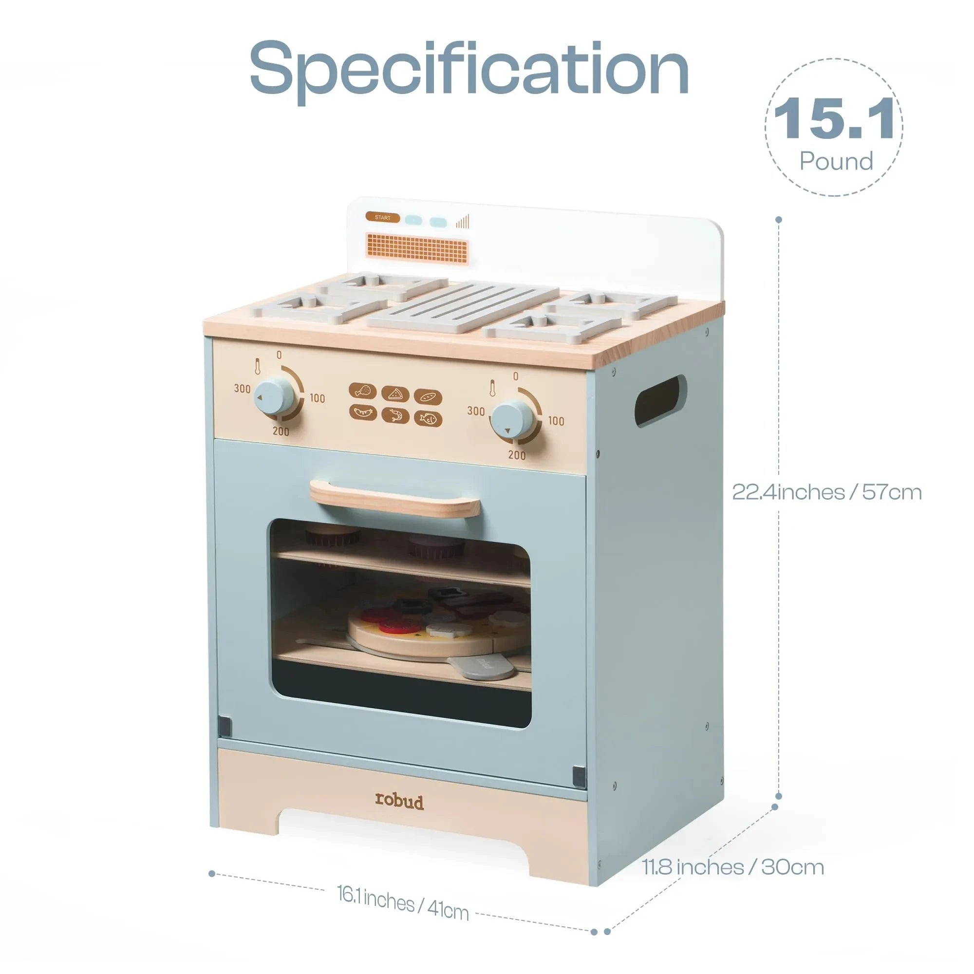 Blue Wooden Play Kitchen