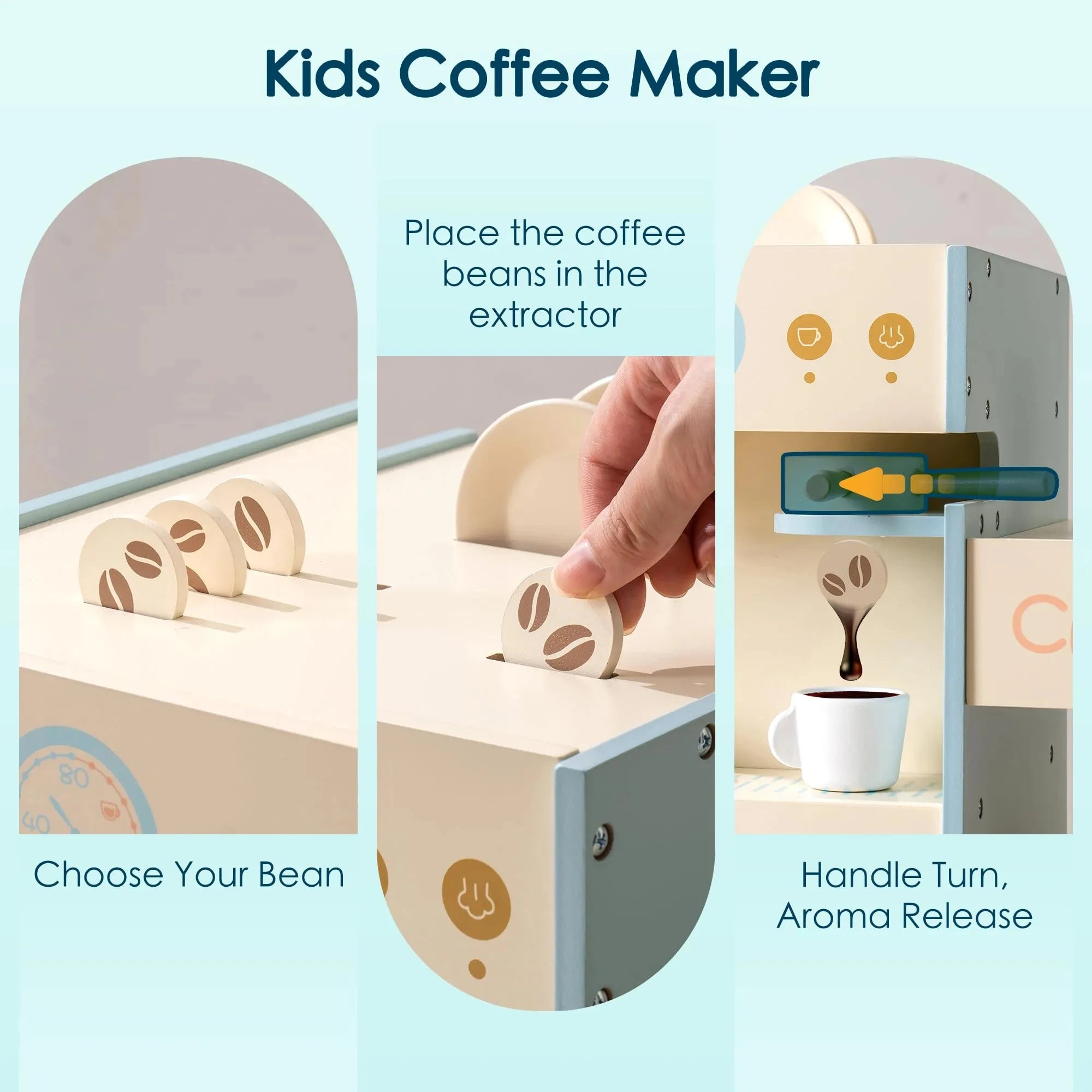 Corner Coffee Shop Play Set with Cash Register & Accessories