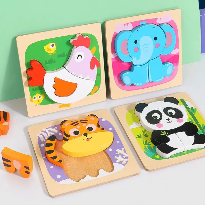 Montessori 3D Wooden Character Puzzles | Oliver Montessori