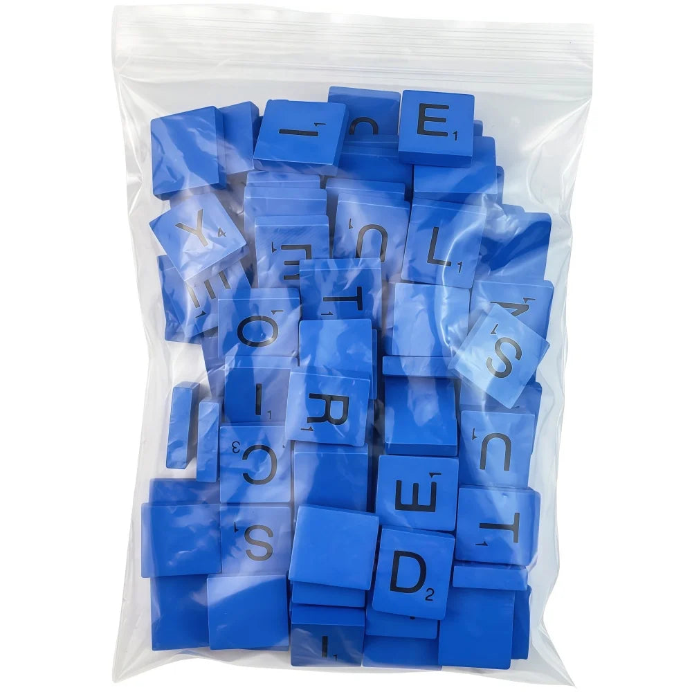 Wooden Letter Tiles Set – 100 Scrabble-Style Alphabet Tiles