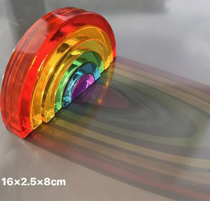 Rainbow Transparent Acrylic Arch Stacker for Kids