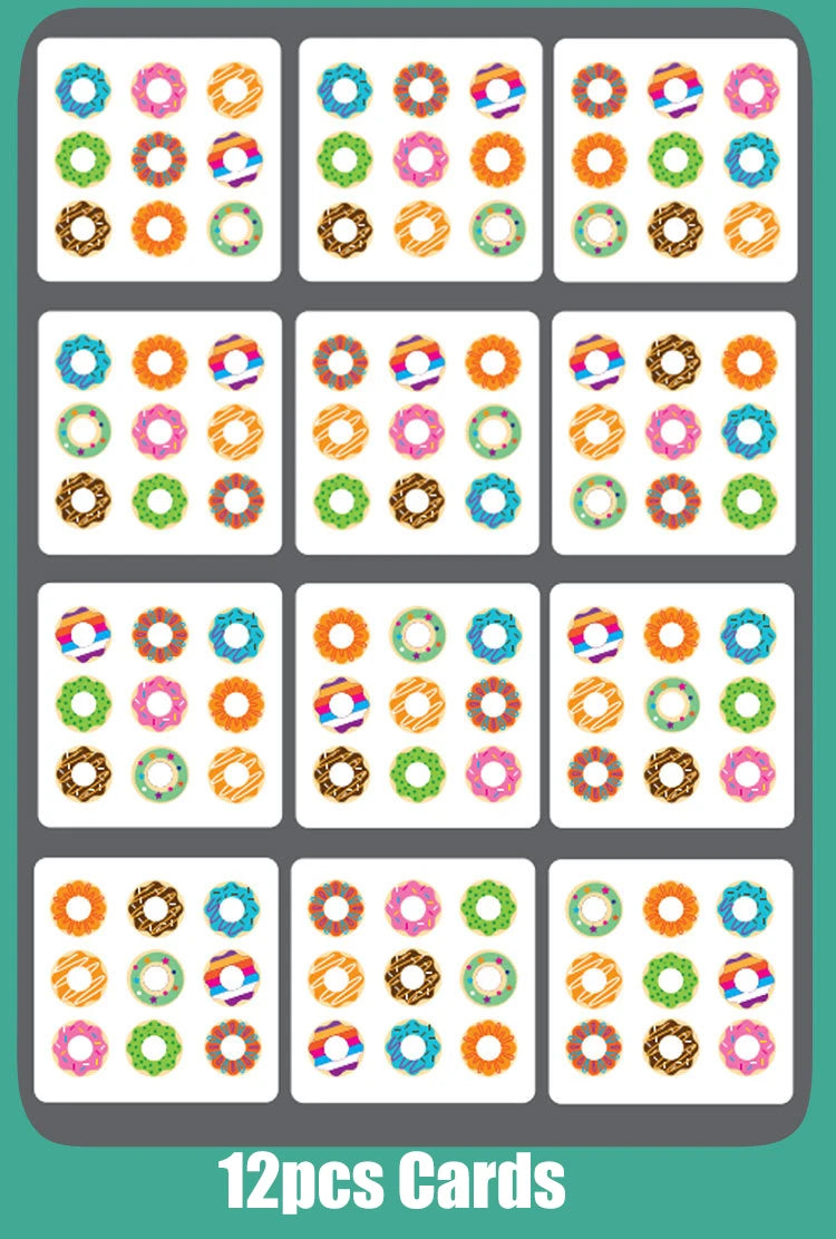 Set of 12 colorful card designs arranged in a grid on a gray background.