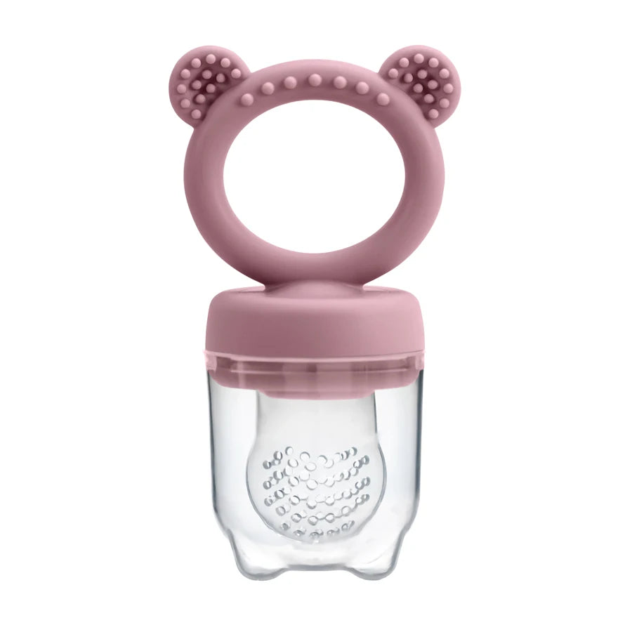 Mauve bear silicone fresh food feeder