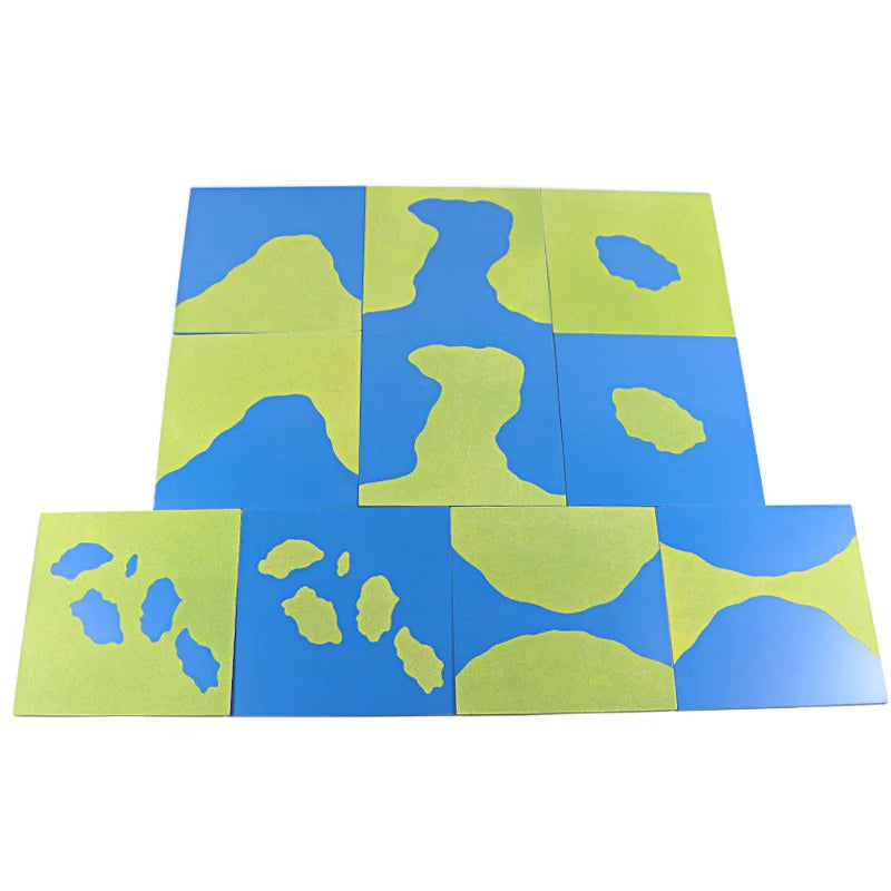 Montessori Land and Water Forms Wooden Geography Material