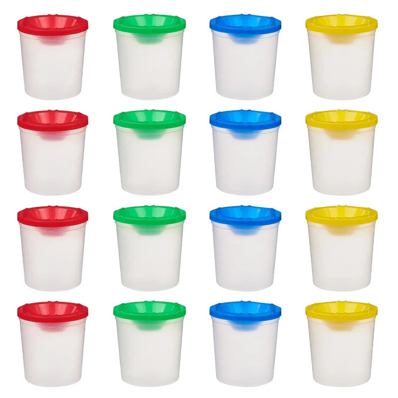 20 Pcs No Spill Plastic Paint Cups | Oliver Montessori Toys