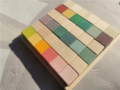 Rainbow Wooden Stacking Blocks