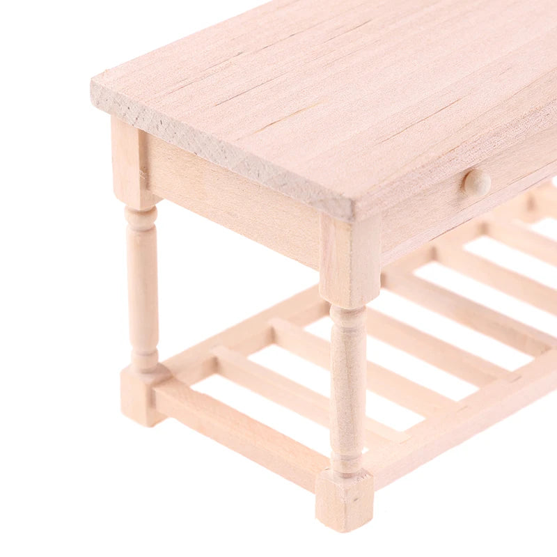 Wooden bench with a white background Oliver & Company Montessori Toys