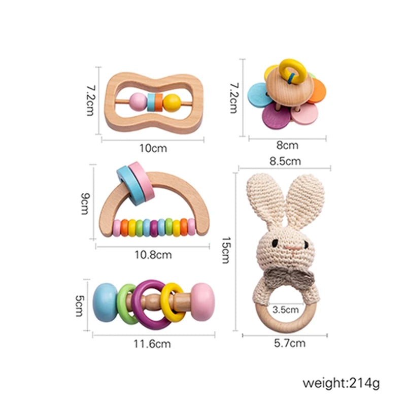 Wooden Baby Rattle Gift Sets | Oliver Montessori