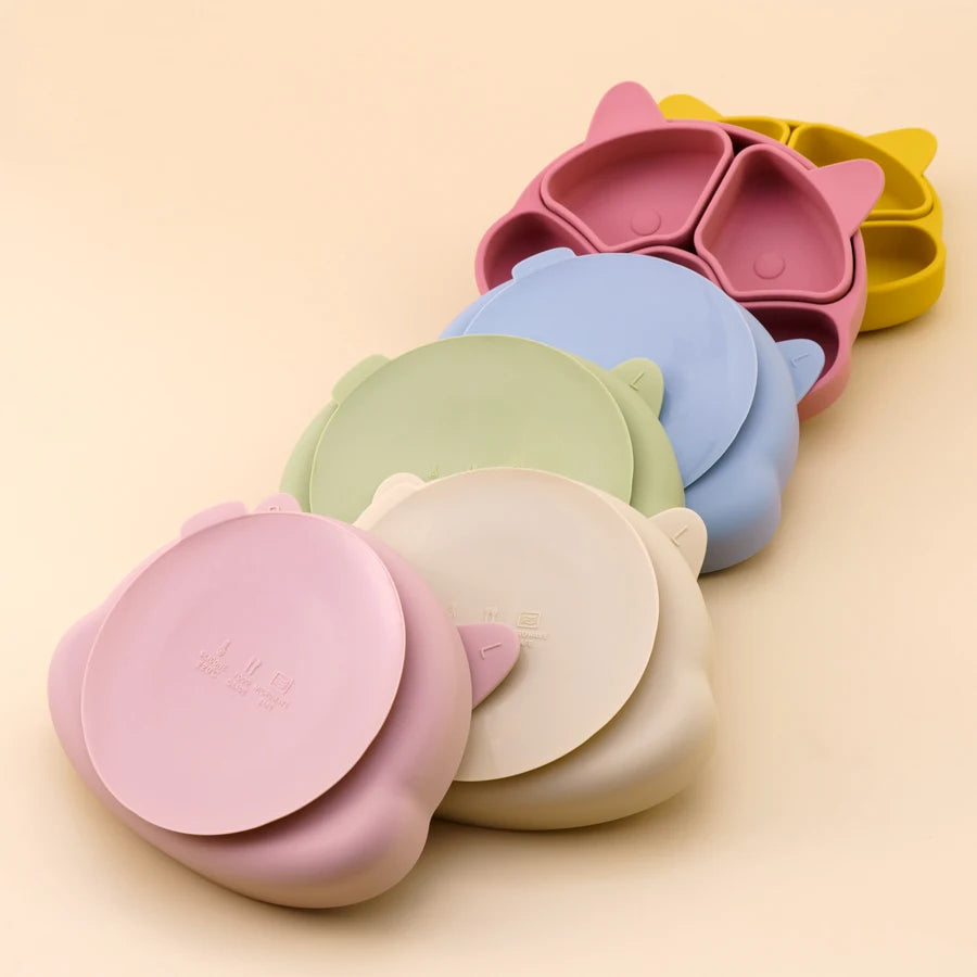 Stack of fox silicone suction plates