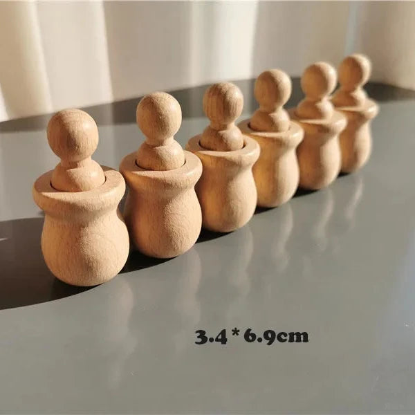 Rainbow Peg Doll Sorting Set