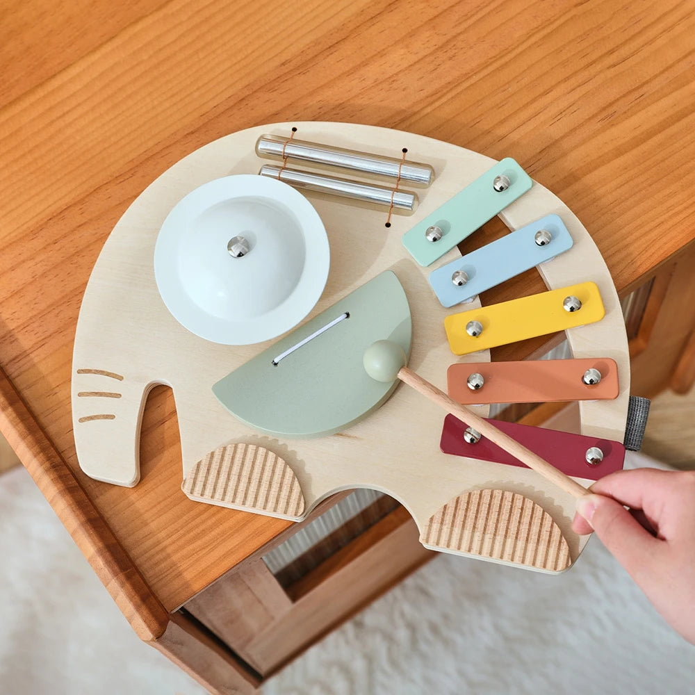 Elephant Wooden Music Table for Babies and Toddlers