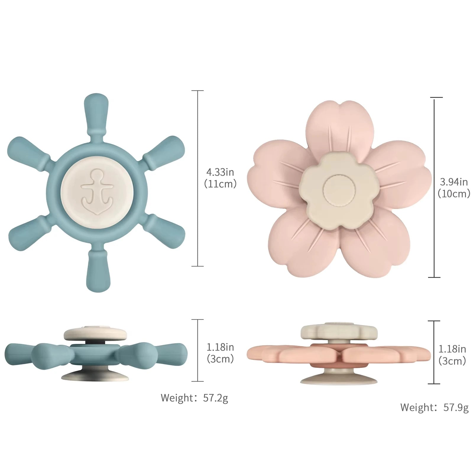 Silicone Suction Fidget Spinners
