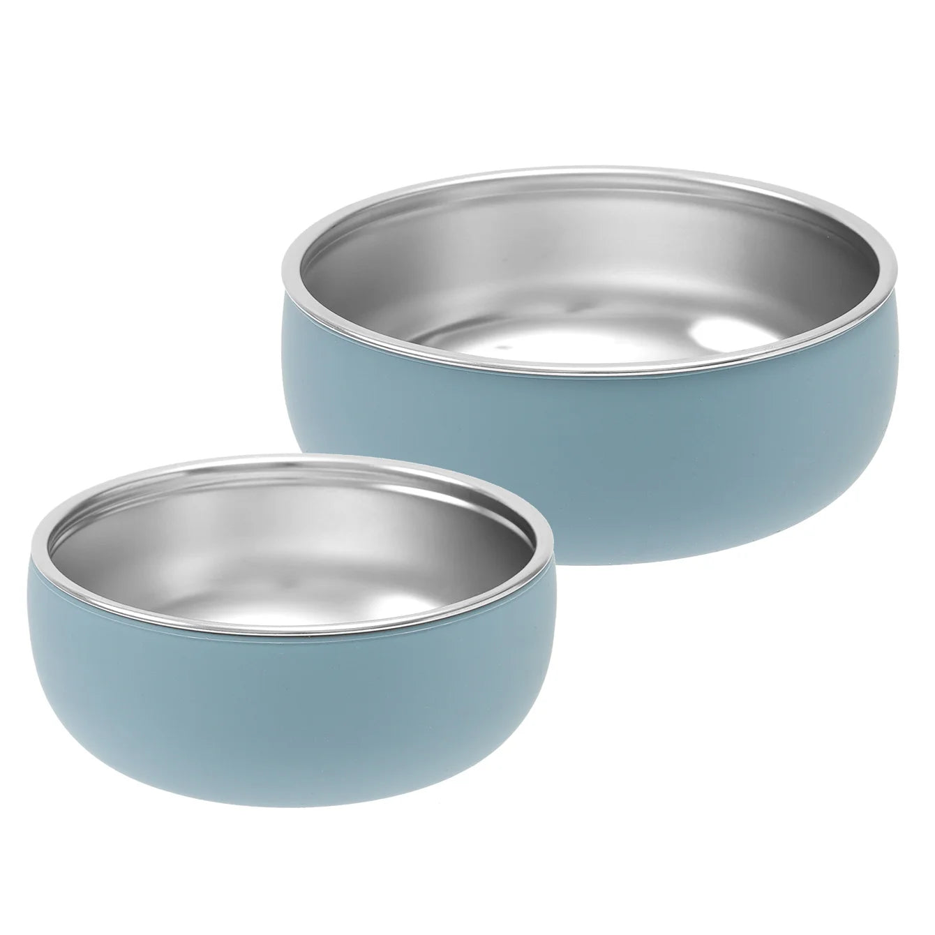 2-Piece Stainless Steel Bowl Set with Detachable Silicone Bases | Oliver Montessori Toys