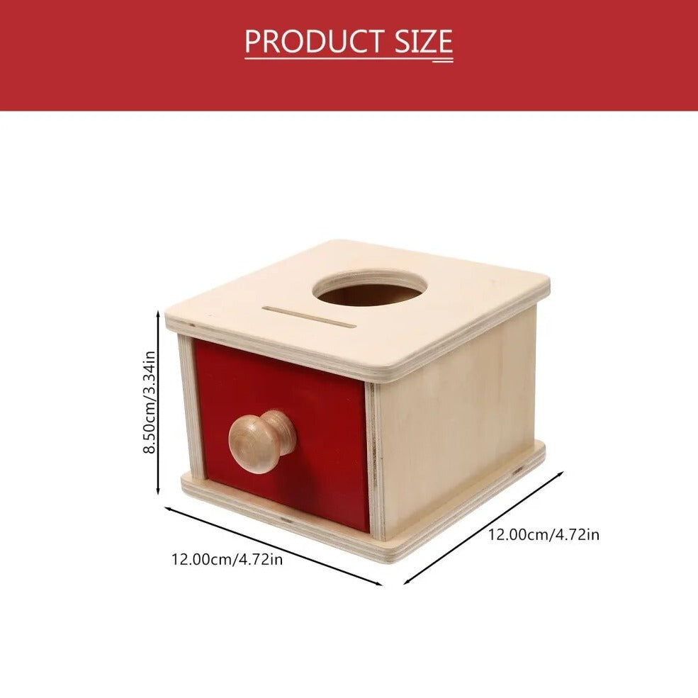 Montessori Object Permanence Coin Box