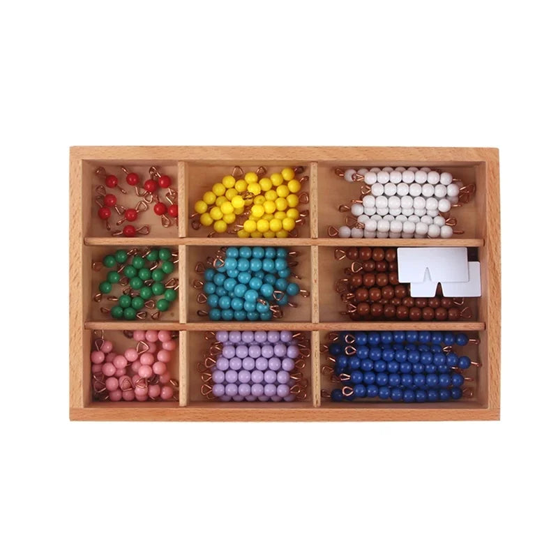 Colorful Montessori bead bar set