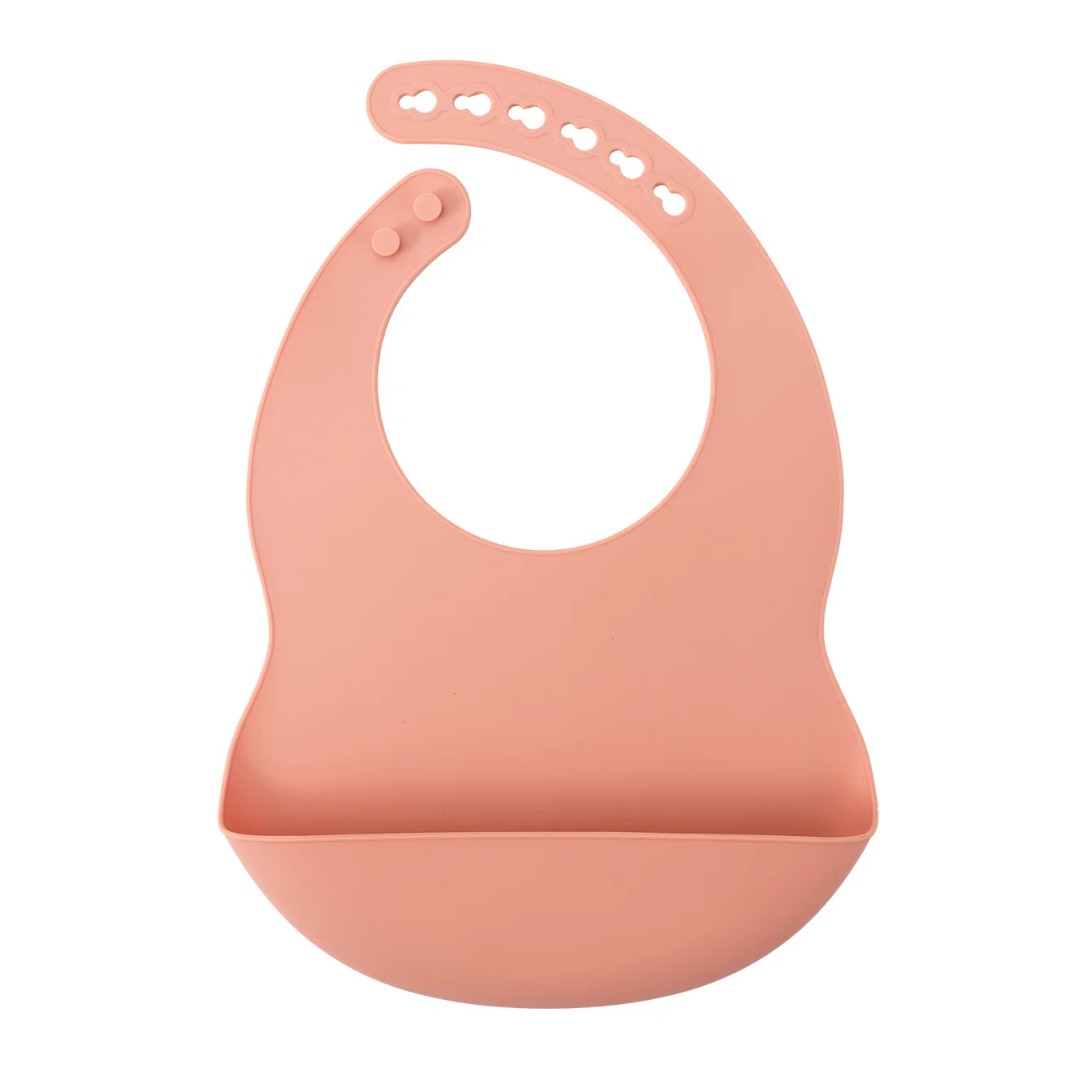 Adjustable silicone baby bib in Muted