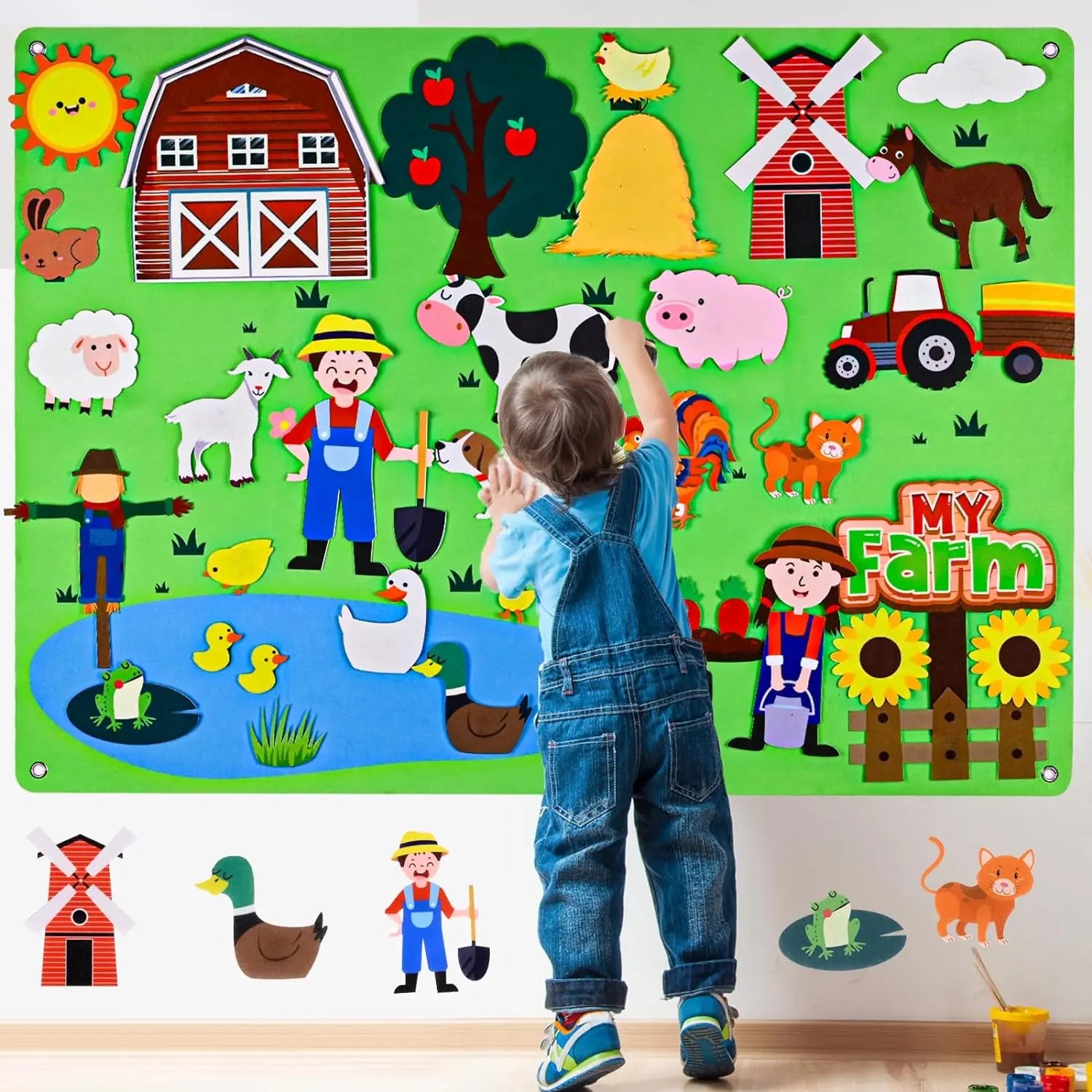 Felt Story Board for Kids – Themed Storytelling Set – Oliver & Company