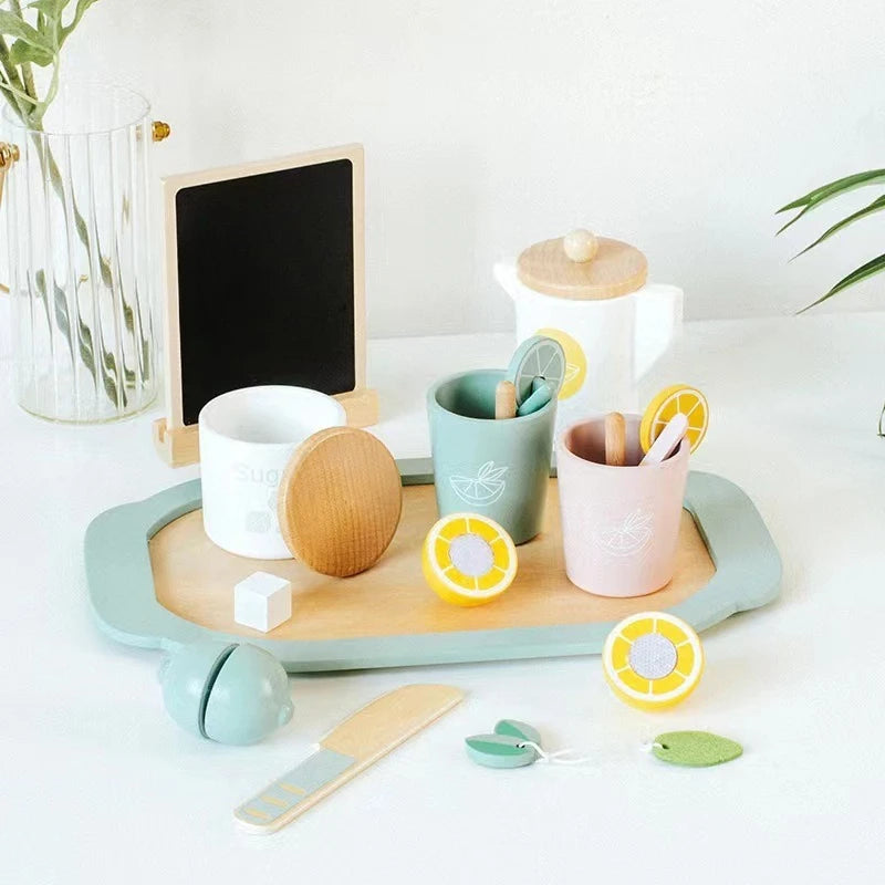 Pretend Play Tea & Dessert Set | Oliver Montessori Toys