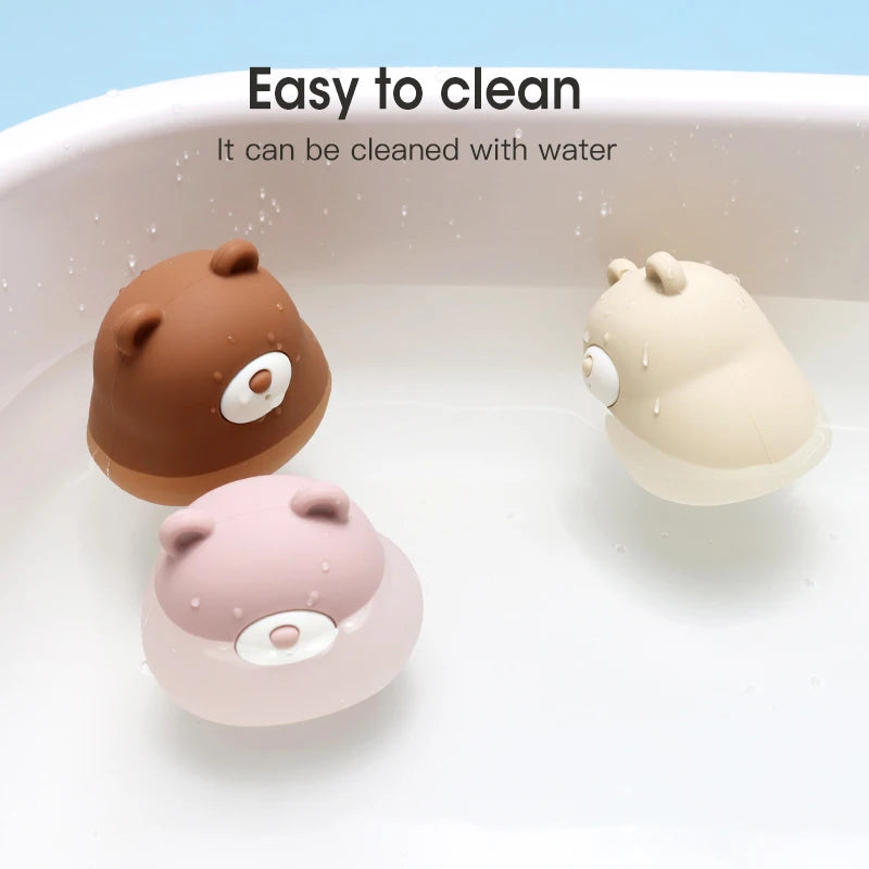 Silicone Bear Bath Toy | Oliver & Company Montessori Toys