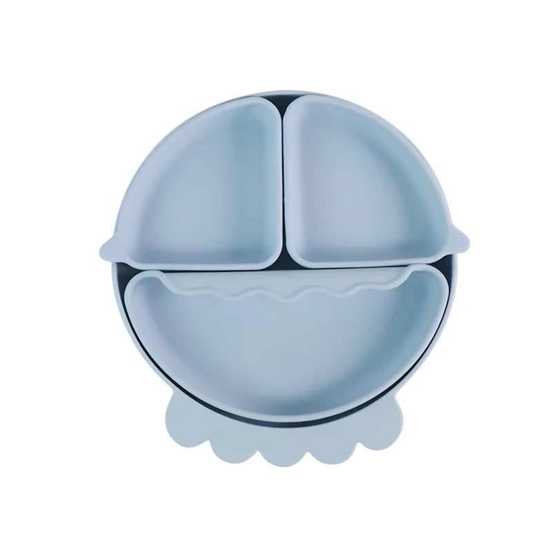 Grey blue octopus divided suction plate