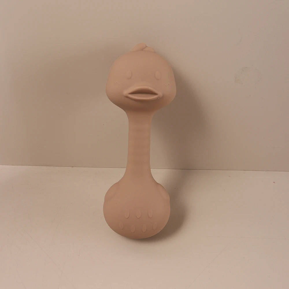 Silicone Barbell Baby Teether – BPA-Free Chew Toy for Infants