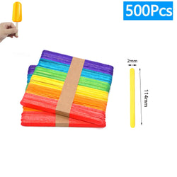 Natural Wooden and Colored Popsicle Sticks | Oliver Montessori