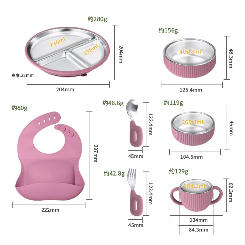 Stainless Steel Baby Feeding Set