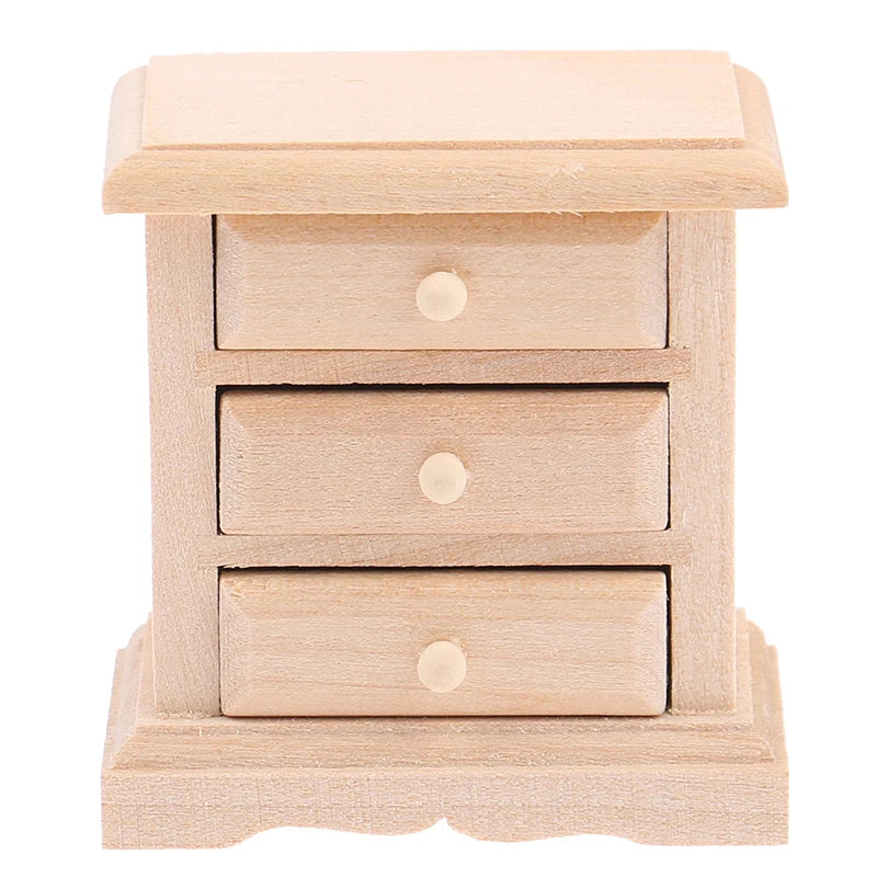 Wooden jewelry box with three drawers on a white background Oliver Montessori Toys