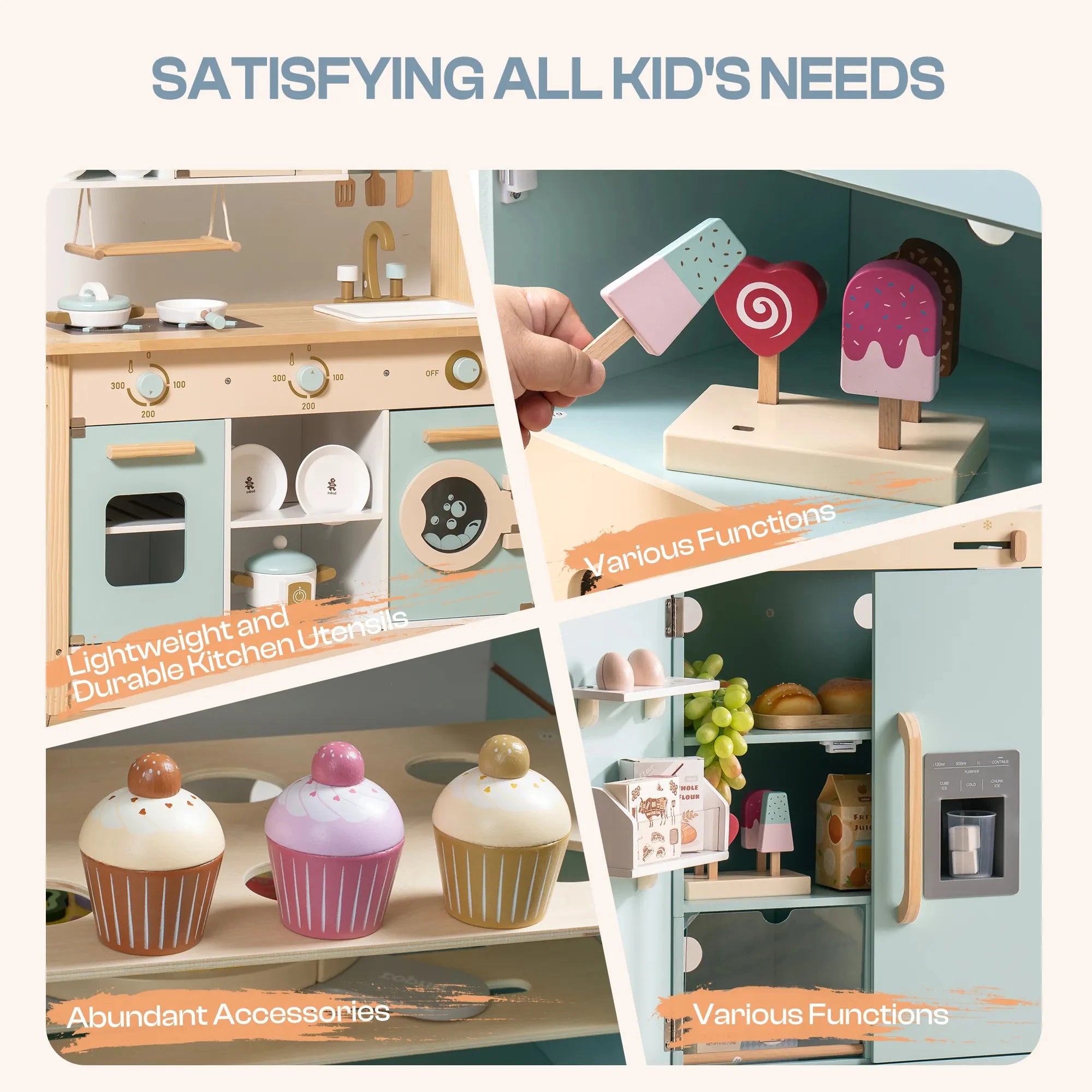 Blue Wooden Play Kitchen