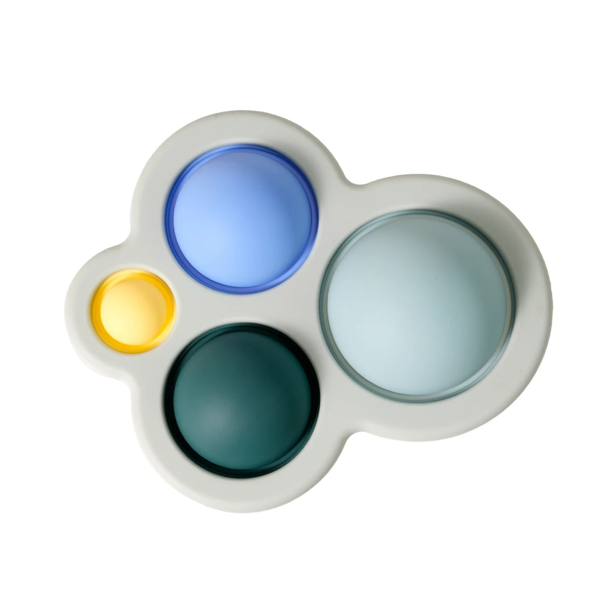 Grey bubble pop silicone teether