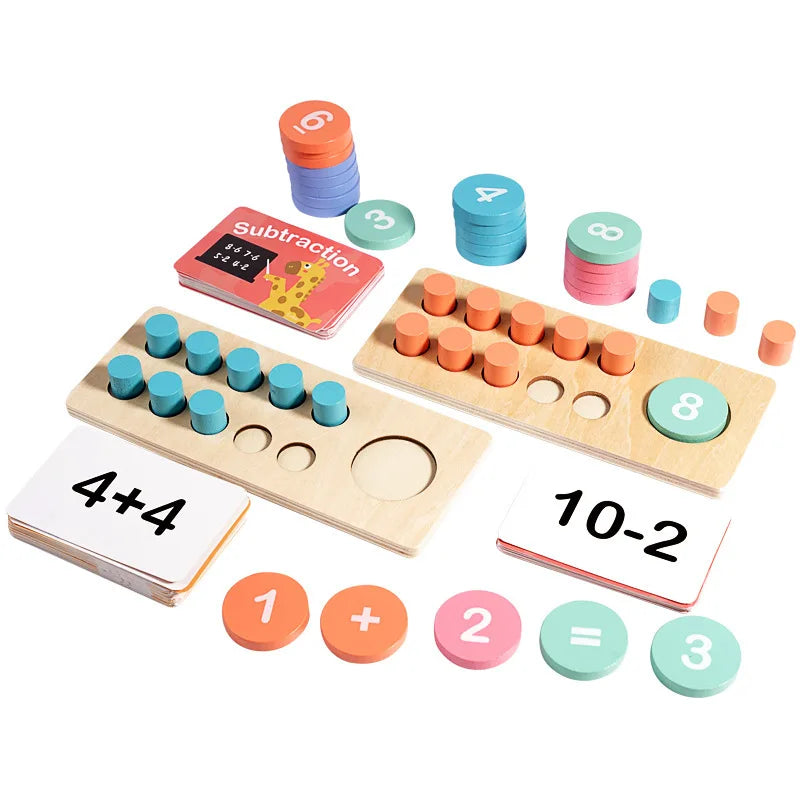 Ten Frame Math Game | Montessori Counting Learning Toy for Kids 3+