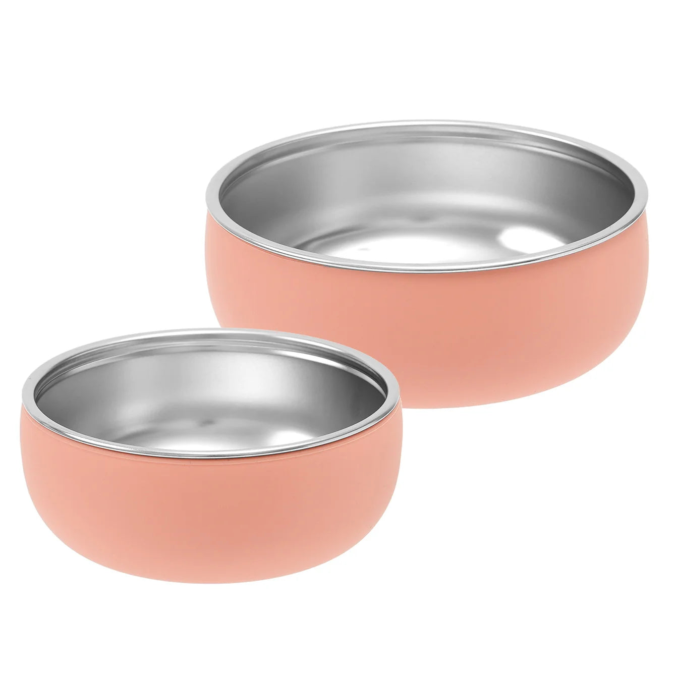 2-Piece Stainless Steel Bowl Set with Detachable Silicone Bases | Oliver Montessori Toys