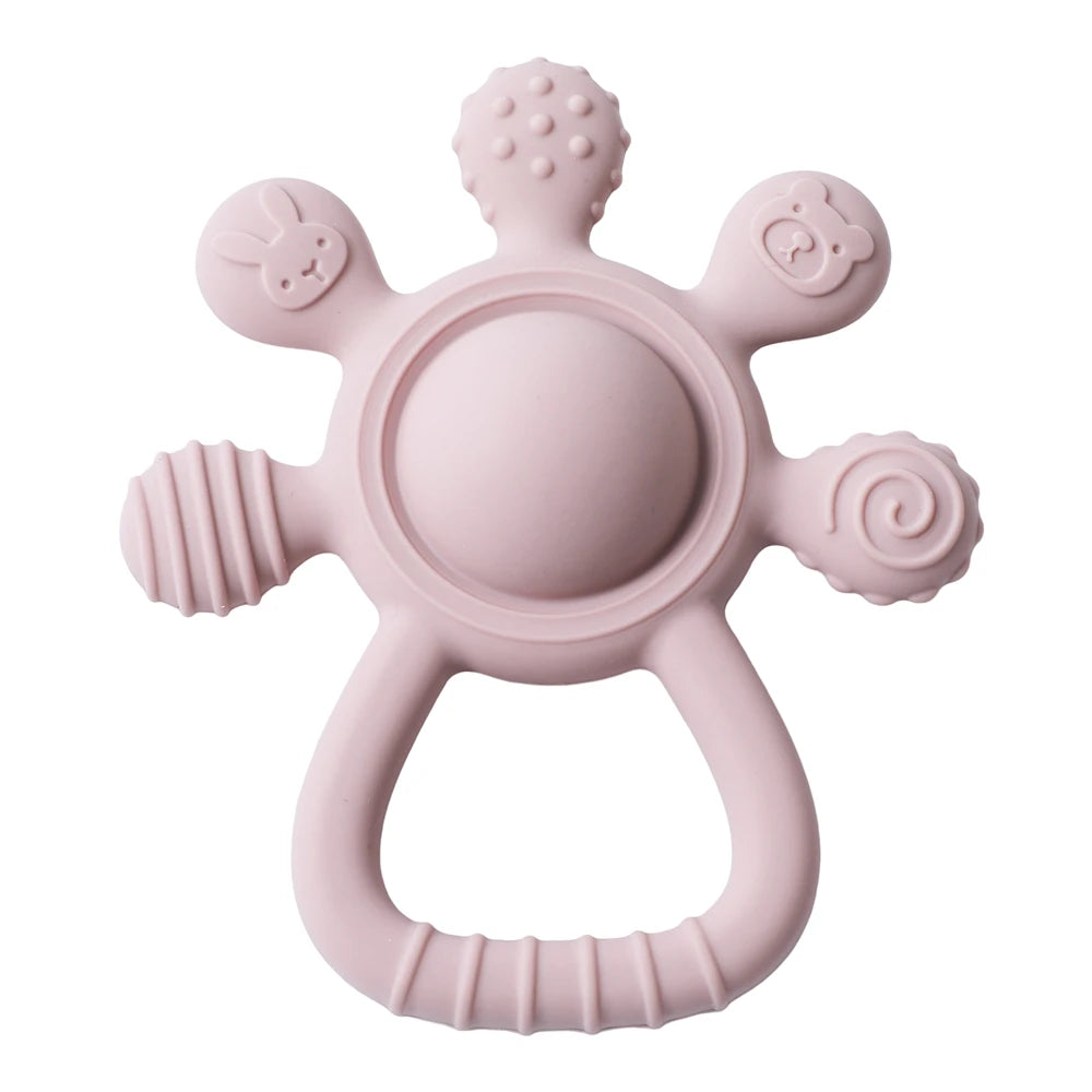 Silicone Teether Rattle & Hand Bell