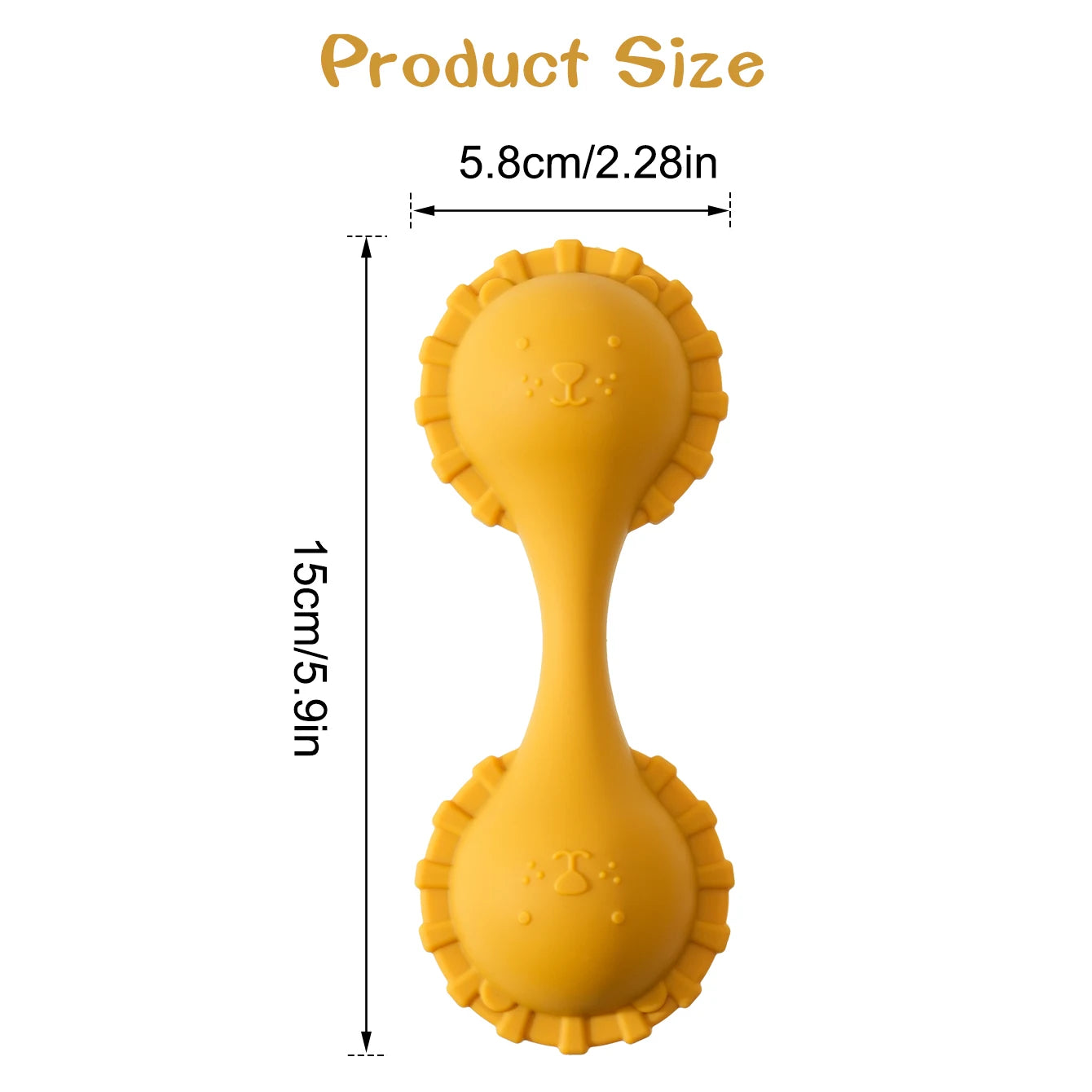 Silicone Cat Teether Rattle | BPA-Free Baby Teething Toy 0-12M | Oliver & Company Montessori Toys