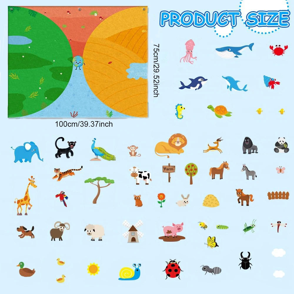 Felt Story Board for Kids – Themed Storytelling Set – Oliver & Company