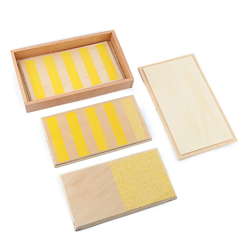 Montessori Rough and Smooth Boards Set of 3 Sensorial Touch Toy Ages 3 and Up