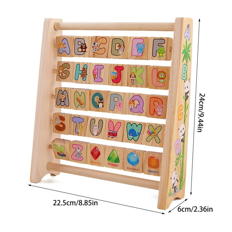 Wooden Alphabet Flip Learning Rack