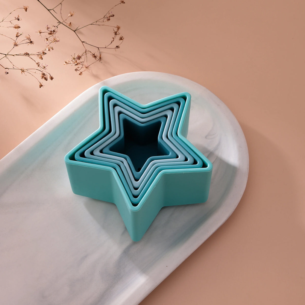 Ocean silicone star nesting cups